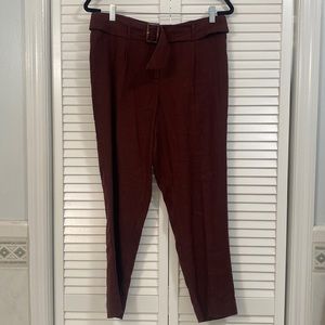 PURE collection Eggplant Linen Trousers